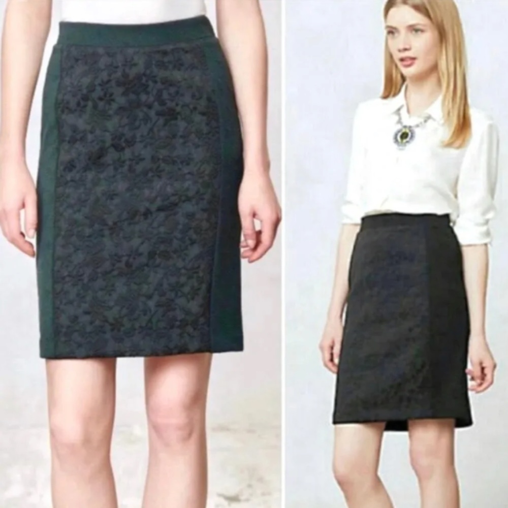 Anthropologie Moulinette Soeurs Floral Panel Piana Pencil Skirt